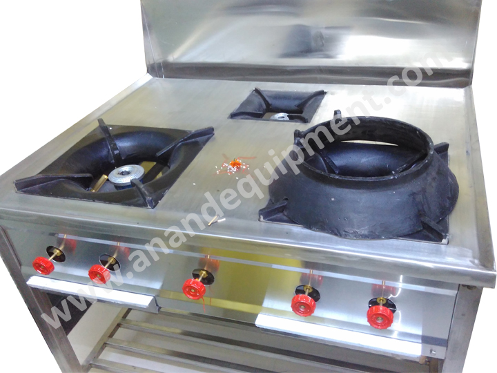 Two burner chinese with stock pot